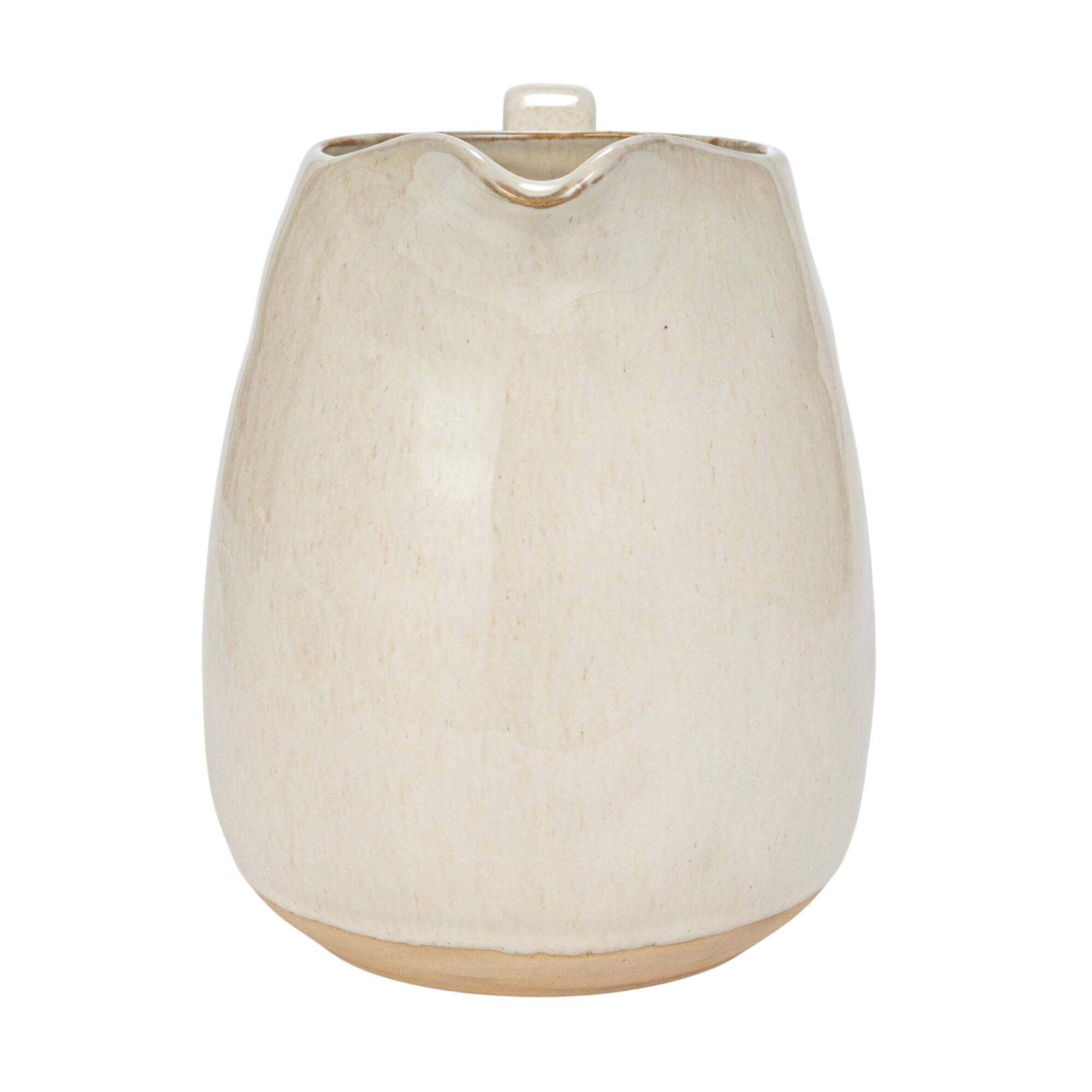 Hello Honey® 64oz. Cream Speckled Reactive Glaze Stoneware Pitcher